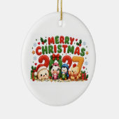 2027 Prettig kerstfeest Keramisch Ornament (Rechts)