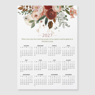 2027 Psalm 118:24 Elegante Bloem Magnetische Kalen