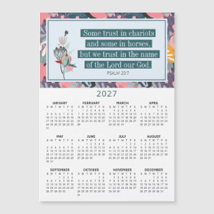 2027 Psalm 20:7 Vertrouw op God Bloemencalender
