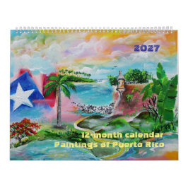 2027 Puerto Rico 12-maandelijkse kalender