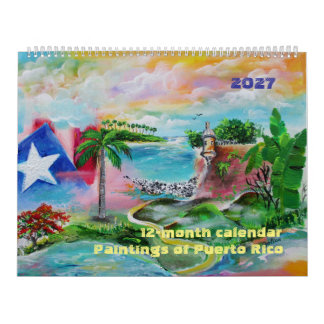 2027 Puerto Rico 12-maandelijkse kalender