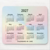 2027 Rainbow Cloud 52 weken agenda van Janz Muismat (Voorkant)