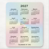 2027 Rainbow Cloud Calendar van Janz Muismat (Voorkant)
