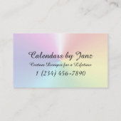 2027 Rainbow Cloud Calendar van Janz Visitekaartje (Achterkant)