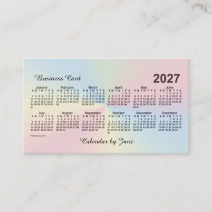 2027 Rainbow Cloud Calendar van Janz Visitekaartje