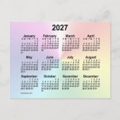 2027 Rainbowwolk Mini-kalender van Janz Briefkaart (Voorkant)