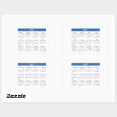 2027 Rechthoekige Maandkalender Sticker (Vel)