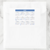 2027 Rechthoekige Maandkalender Sticker (Tas)