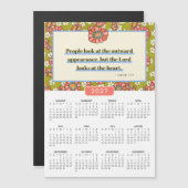 2027 Retro Bloem 1 Samuel 16:7 Kalender (Voorkant / Achterkant)
