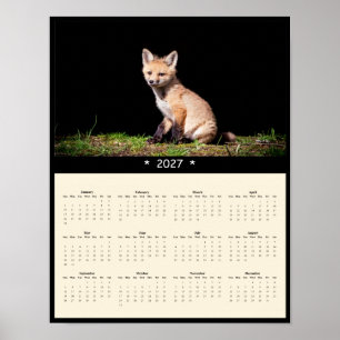 2027 Rode Vos Kit Muurkalender: Kleine Pionier Poster