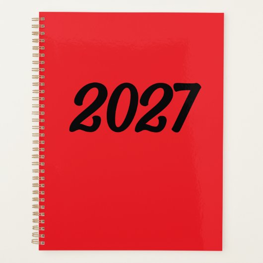 2027 Rood Zwart Planner (Voorkant)