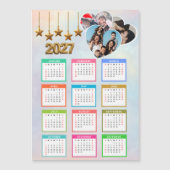 2027 Roze Bloemencalender Aangepaste Foto (Voorkant)