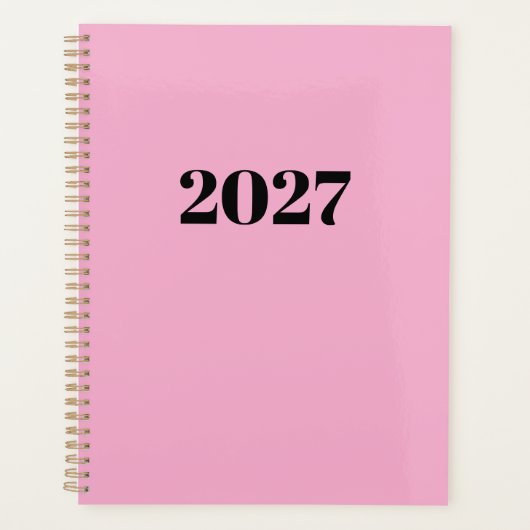 2027 Roze Kleur Planner (Voorkant)