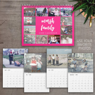 2027 Roze Moderne Aangepaste Foto - 13 Afbeeldinge Kalender