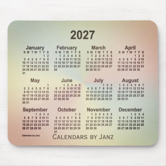 2027 San Telmo Rainbow-kalender door Janz Muismat (Voorkant)