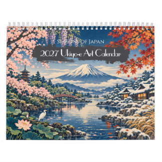 2027 Seizoenen van Japan Ukiyo-e Kunst | 12 Schitt Kalender