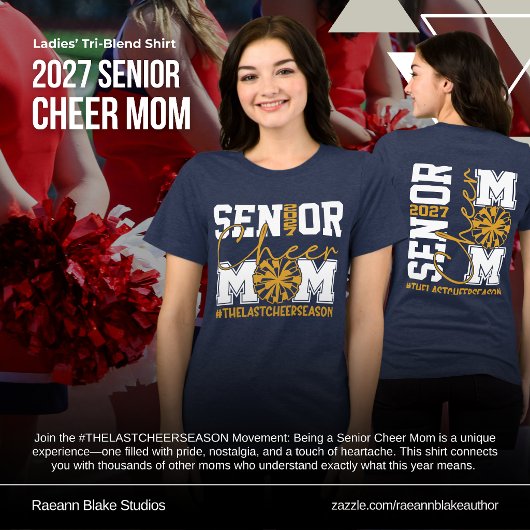 2027 Senior Cheer Moeder Tri-Blend T-shirt