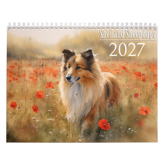 2027 Shetland Sheepdog Kalender (Hoes)