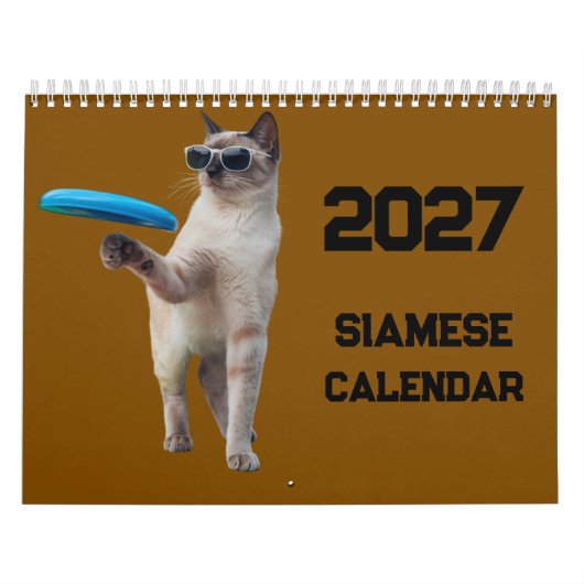 2027 Siamese Kattenkalender Kalender (Hoes)