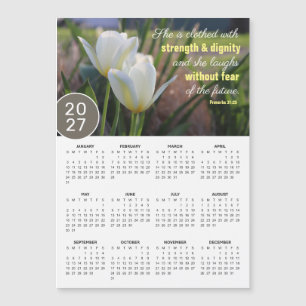 2027 Spreuken 31:25 Tulp Magnetische Kalender