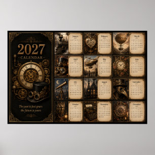 2027 Steampunk Muurkalender Poster