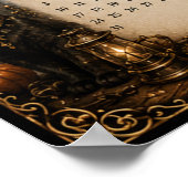 2027 Steampunk Muurkalender Poster (Hoek)