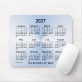 2027 Steel Blue Calendar van Janz Muismat (Met muis)