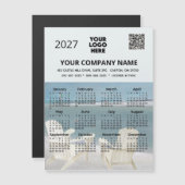 *2027 Strand Magnet Kalender Zakelijk Logo QR Code (Voorkant / Achterkant)