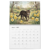 2027 Tabbykat Geboortebloem Kalender (Mar 2027)