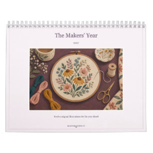 2027 The Makers Jaar Ambacht Illustratie Kalender