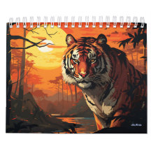 2027 tijger muurkalender maandkalender