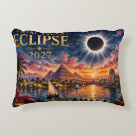 2027 Totale Zonsverduistering Egypte Accent Kussen
