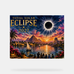 2027 Totale Zonsverduistering Egypte Acryl Bord