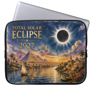 2027 Totale Zonsverduistering Egypte Laptop Sleeve