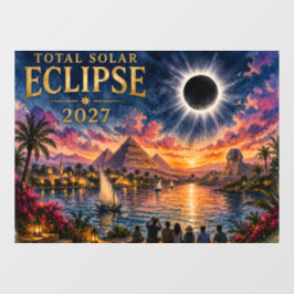 2027 Totale Zonsverduistering Egypte Raamsticker