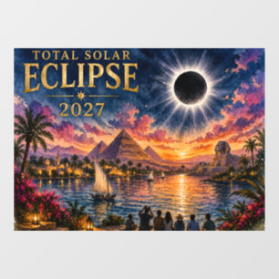 2027 Totale Zonsverduistering Egypte Raamsticker