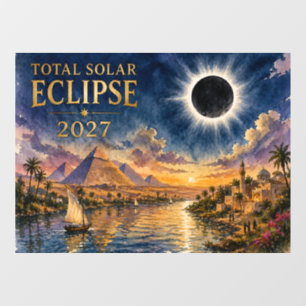 2027 Totale Zonsverduistering Egypte Raamsticker