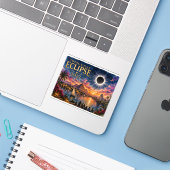 2027 Totale Zonsverduistering Egypte Sticker (Laptop met iPhone)