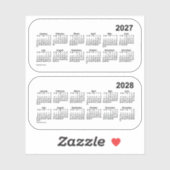 2027 Transparante kalender 2028 door Janz Sticker (Vel)