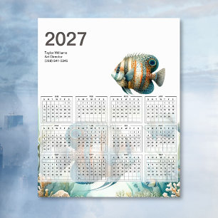 2027 Tropische Vissen Aquatische Oceaan Kunstkalen Poster