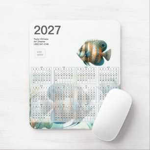 2027 Tropische Vissen Aquatische Zakelijke Logo Ag Muismat