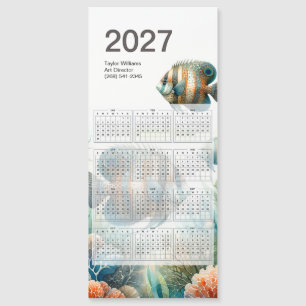 2027 Tropische Vissenkalender Aquatische Magneetka