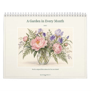 2027 Tuin in Elke Maand Botanische Kalender
