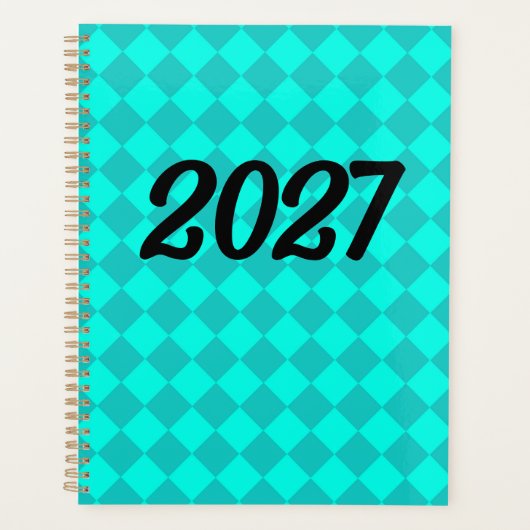 2027 Turkoois Planner (Voorkant)