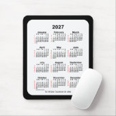 2027 Two Tone Black 52 Week Agenda by Janz Muismat (Met muis)