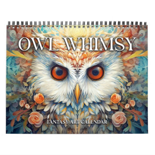 2027 Uilen Fantasie Kunst Kalender
