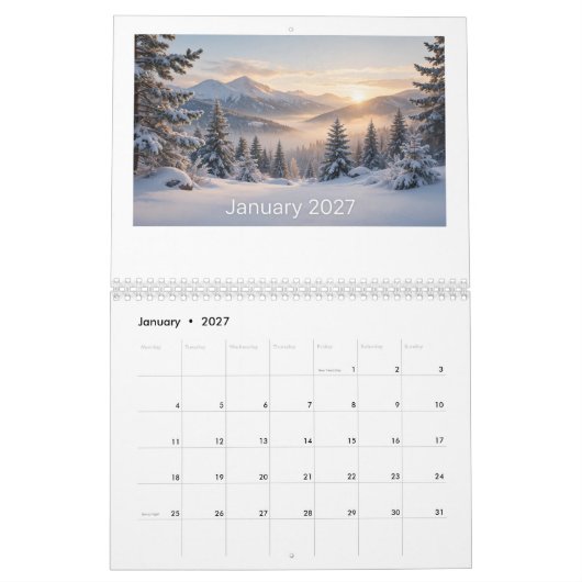 2027 unieke en leuke kalender (Jan 2027)