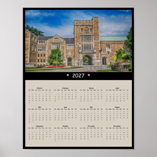 2027 Vassar College Muurkalender - Campus Gateway Poster (Voorkant)