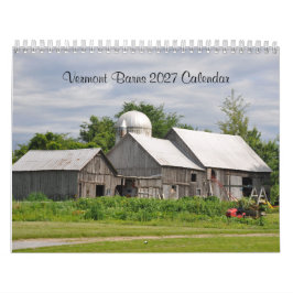2027 Vermont Schuren - Kalender