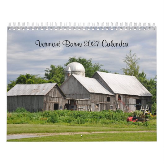 2027 Vermont Schuren - Kalender (Hoes)